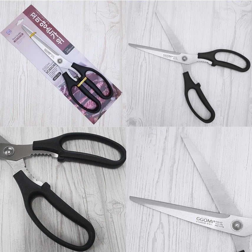 Korean BBQ Scissors, Family Dinner Food Tongs And Chicken Bone Scissors,  Stainless Steel Extra Long Kitchen Shears Barbecue Tool