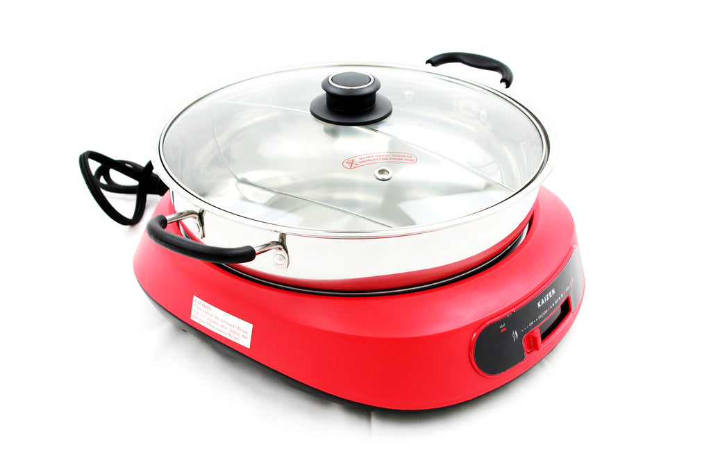 Kerykwan kerykwan divided hot pot pan 18/10 stainless steel shabu