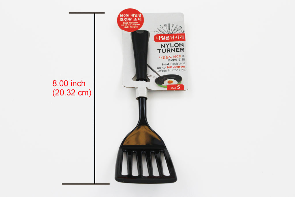 Seki Japan Kitchen Nylon Spatula Wide Thin Slotted Turner for Right-handed