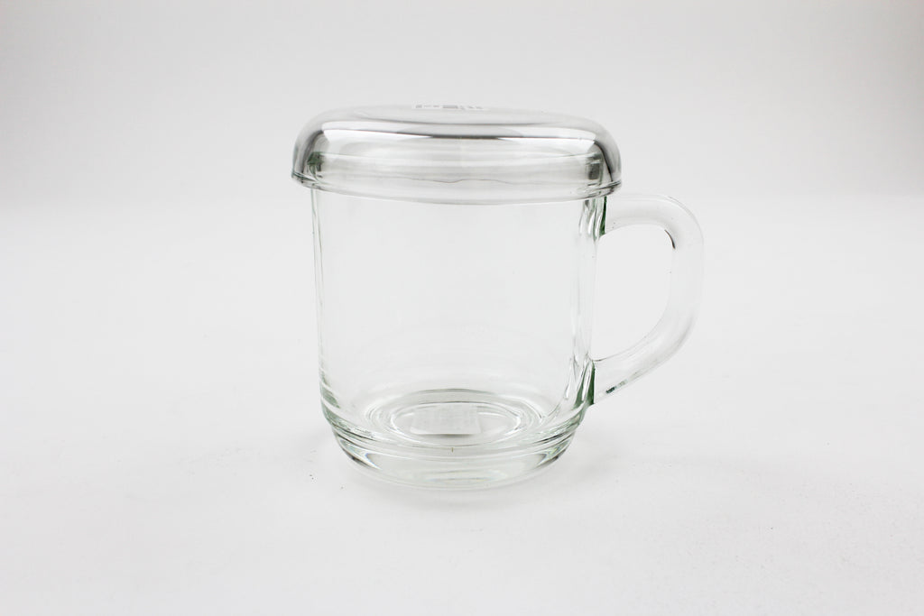 Clear Glass Tea Cup with Handle