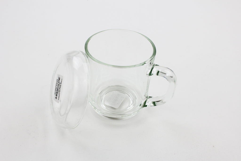 Export clear glass tea mug with handle